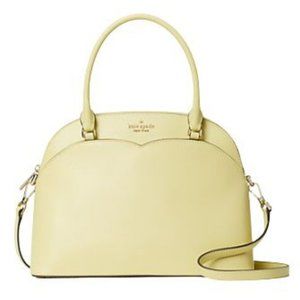 Kate Spade Payton Colorblock Medium Dome Leather Satchel in Frosty Lime